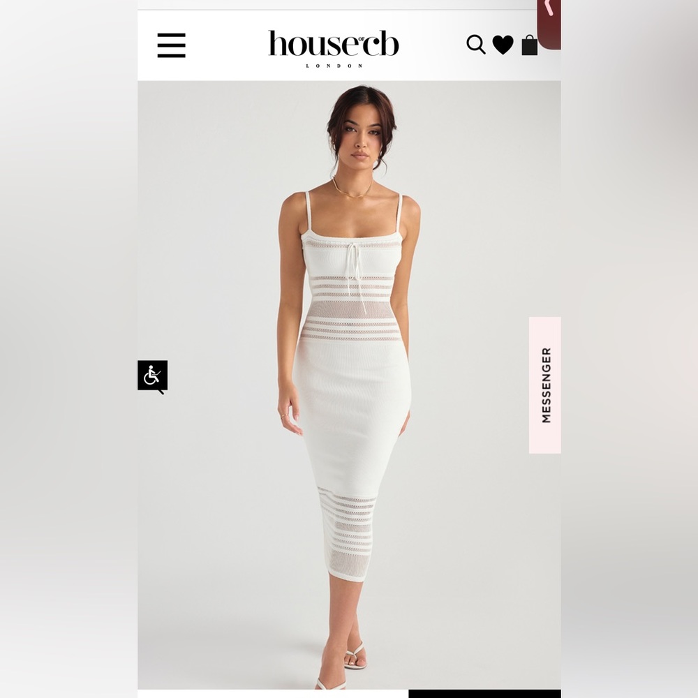 House of CB Gia ivory midi dress